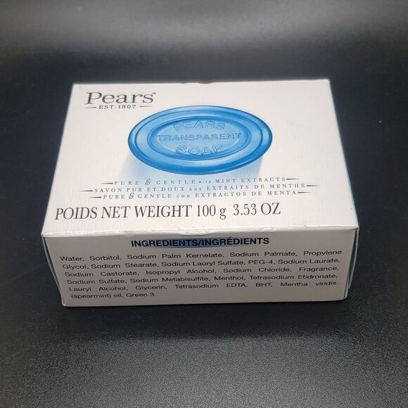 Pears pure gentle transparent blue soap with mint extracts - Picture 3 of 3